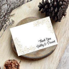 Ahornleaf-Edge-Hochzeit im Herbst Vielen Dank - Fl Einladung