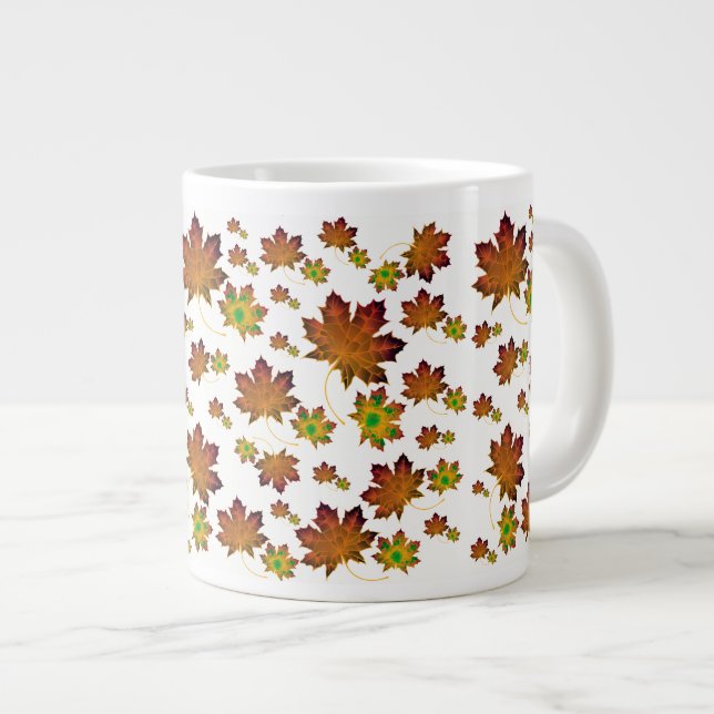 Ahornleaf Fall Jumbo-Tasse (Vorderseite Rechts)