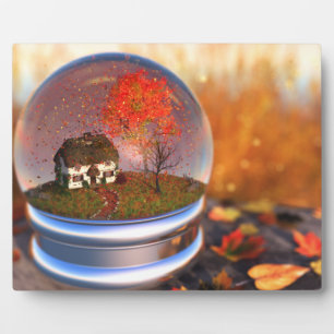 Ahornleaf Globe Picture Plaque Fotoplatte