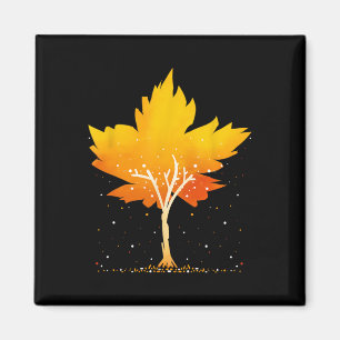 Ahornleaf Herbstbaum Orange Herbstlaube Saison Magnet