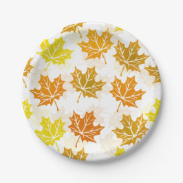 Ahornleaf Herbstleaves Fall Foliage Erntedank Pappteller