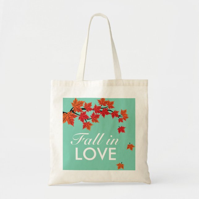 Ahornleaf in Liebe Herbsttasche Tragetasche (Vorne)