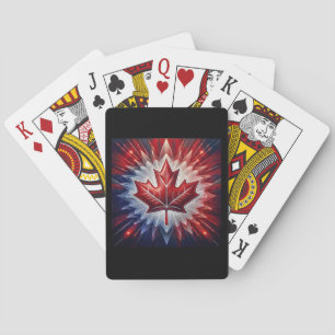 Ahornleaf Kanadisches Fraktal Spielkarten