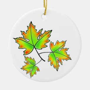 Ahornleaf Keramikornament