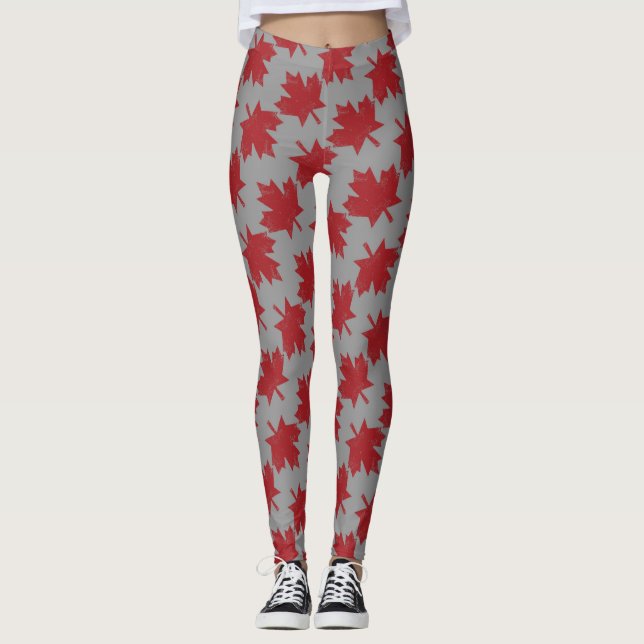 Ahornleaf Muster Leggings (Vorderseite)