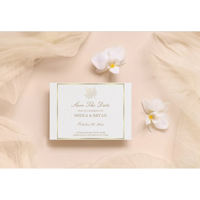 Ahornleaf Save the Date Postkarte (Von Creator hochgeladen)