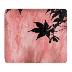 Ahornleaf-Silhouette Roter Marmorschnitt Schneidebrett