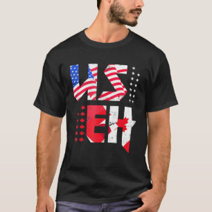 Ahornleaf US-Flagge Kanadischer amerikanischer Sto T-Shirt