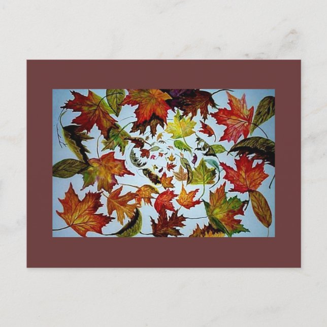 Ahornleaf Vortex-Malerei Postkarte (Vorderseite)