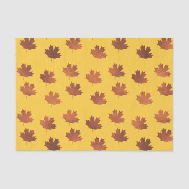 Ahornleder (Design 38 Gelb/Orange-Serie) Seidenpapier (Vorderseite)