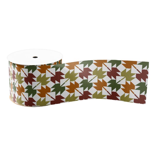 Ahornleder-Quiltmuster-Design 1 Ripsband (Spule)