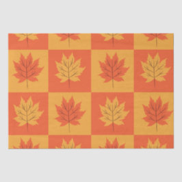 Ahornorangefarbenes Muster Seidenpapier