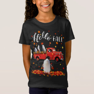 Ahornpinguine Leaf Herbst Roter LKW T-Shirt