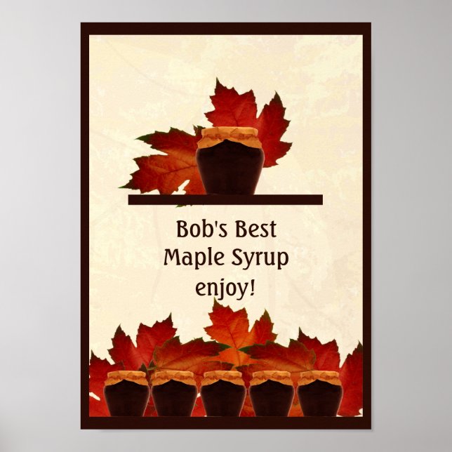 Ahornsirup Country Kitchplakat Poster (Vorne)