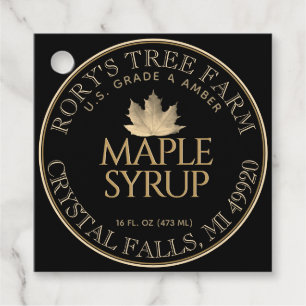 Ahornsirup Gold Black Maple Leaf Ernährung Fakten Geschenkanhänger