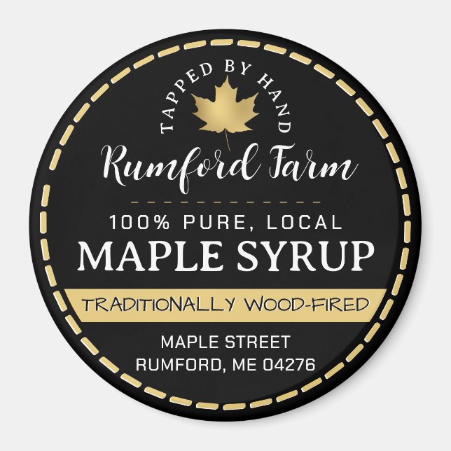 Ahornsirup-Goldleaf für den Bauernmarkt Magnet (Vorne)