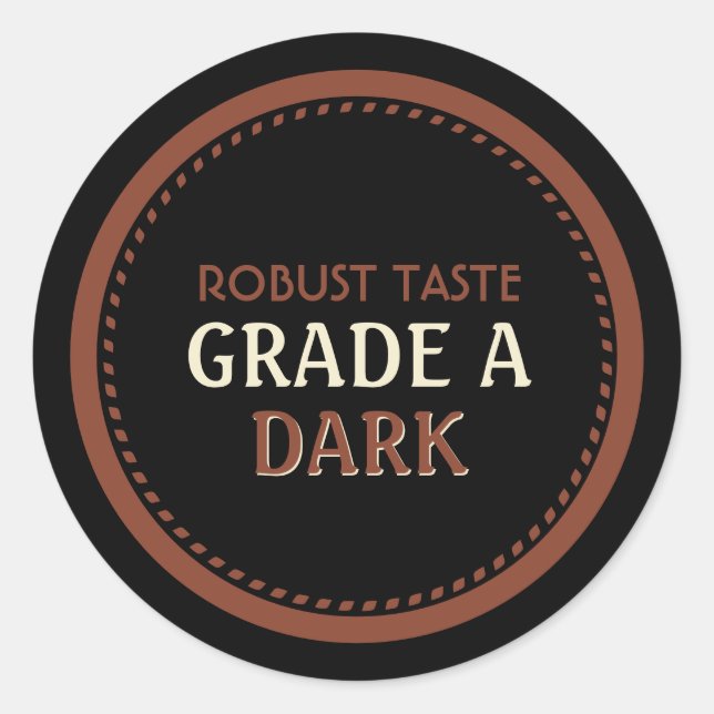 Ahornsirup-Grading-Etikett Schwarzes Gold Runder Aufkleber (Vorderseite)