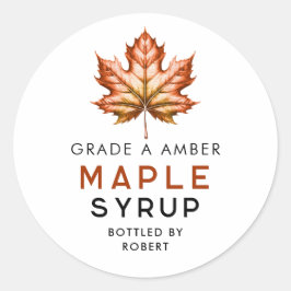 Ahornsirup hausgemachte Rezepte Runder Aufkleber