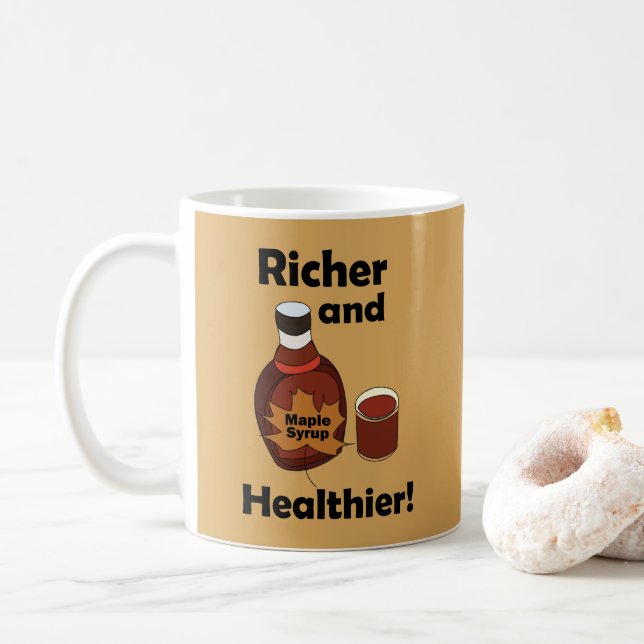 Ahornsirup Reicher Und Gesünder Kaffeetasse (Mit Donut)