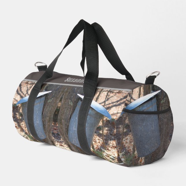 Ahornsirup-Sap-Eimer auf Baumart Duffle Bag (Rechte Ecke)