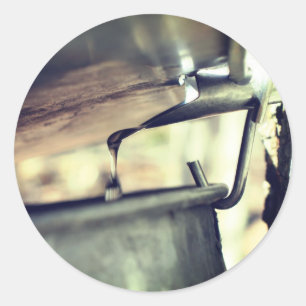 Ahornsirup-Sap Laufende Natur Runder Aufkleber