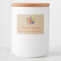 Ahornsirup-Scanlabel