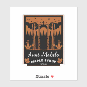 Ahornsirup-Zuhause bearbeitet Aufkleber