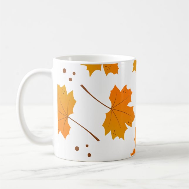 Ahornspiegel: Cartoon Herbstleaves Kaffeetasse (Links)