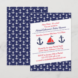 Ahoy Anchors Kinderdusche - 3x5 Einladung