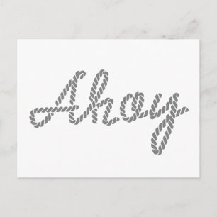 Ahoy aus Seil Postkarte