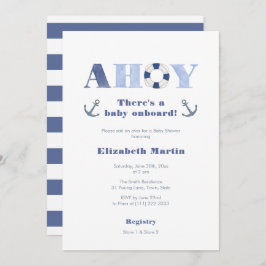 Ahoy Baby an Bord Nautical Boy Baby Dusche Einladung