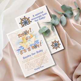 Ahoy! Baby Boy Shower Books für Baby Begleitkarte