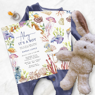 Ahoy Baby Shower Einladung