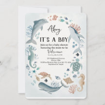 Ahoy Baby Shower Einladung Nautisches Thema