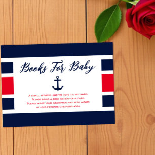 Ahoy! Bücher zur nautischen Babyparty fürs Baby Begleitkarte