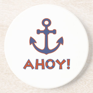 AHOY! Buoy + Ankerdesign Red+Blue Getränkeuntersetzer