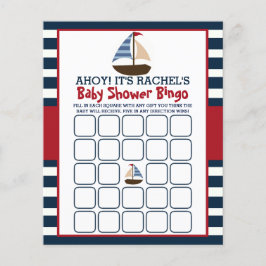 Ahoy! Das ist ein Junge! Babydusche Bingo