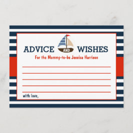 Ahoy! Das ist ein Junge! Babyduschenempfehlung für Hinweiskarte