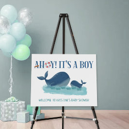 Ahoy! Das ist ein Junge! Happy Whale Willkommen