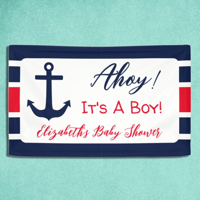 Ahoy! Das ist ein Junge! Kinderdusche Banner (Von Creator hochgeladen)