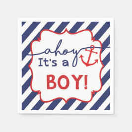 Ahoy! Das ist ein Junge! Nautical Baby Showpapier Serviette