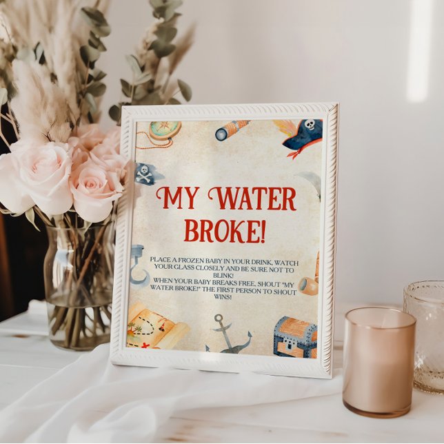 Ahoy, das ist eine Baby-Dusche, meine Wasserbroke Sockelschild (Von Creator hochgeladen)