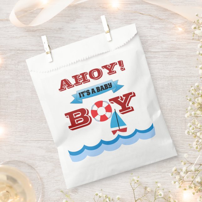 Ahoy Es ist ein Baby Boy Fvor Taschen Geschenktütchen (Ausgeschnitten)