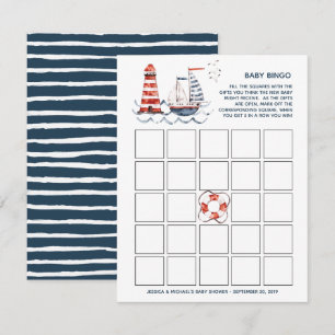Ahoy Es ist ein Baby-Kinderdusche Bingo Einladung