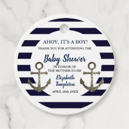 Ahoy Es ist ein Baby Nautical Anchor Blue Baby Dus Geschenkanhänger