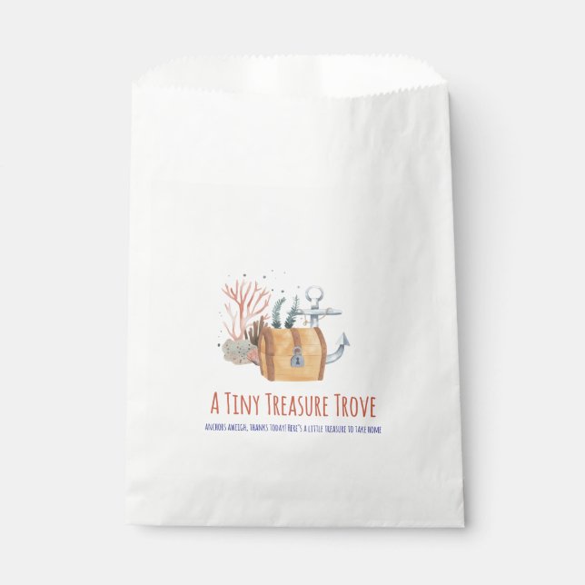 Ahoy Es ist ein Baby Nautical Baby Shower Fevor Ta Geschenktütchen (Vorderseite)