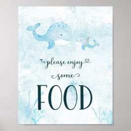 Ahoy Es ist ein Baby Nautical Baby Shower Food Sig Poster
