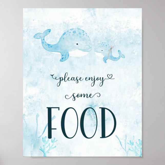 Ahoy Es ist ein Baby Nautical Baby Shower Food Sig Poster (Vorne)
