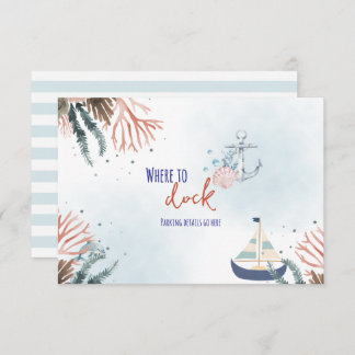 Ahoy Es ist ein Baby Nautical Baby Shower Umkleide Begleitkarte