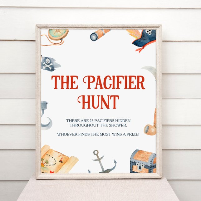 Ahoy Es ist ein Baby Shower Schnuller Hunt Sockelschild (Von Creator hochgeladen)